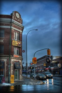 "The Village", close to where I live. The streets are dirty and brown. Image from "Winnipeg Love & Hate"