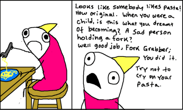 Sad via Hyperbole and a Half