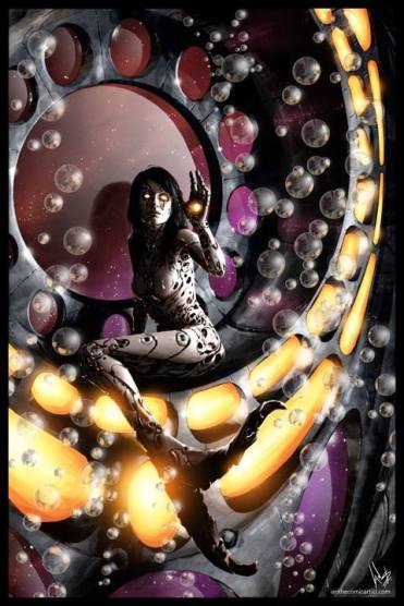 Sometimes I like modelling and ending up as a robot mermaid in space. Image courtesy of  the incredibly talented Ian Sokoliwski 